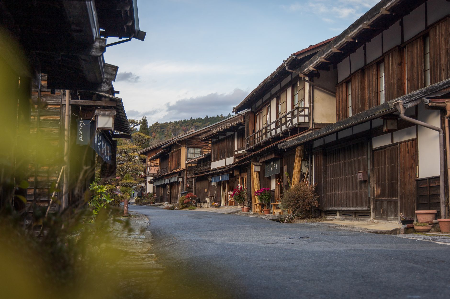 Traditional Japanese wooden town